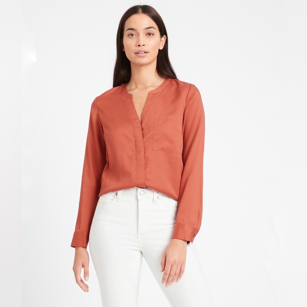 Banana Republic Banded Collar Shirt